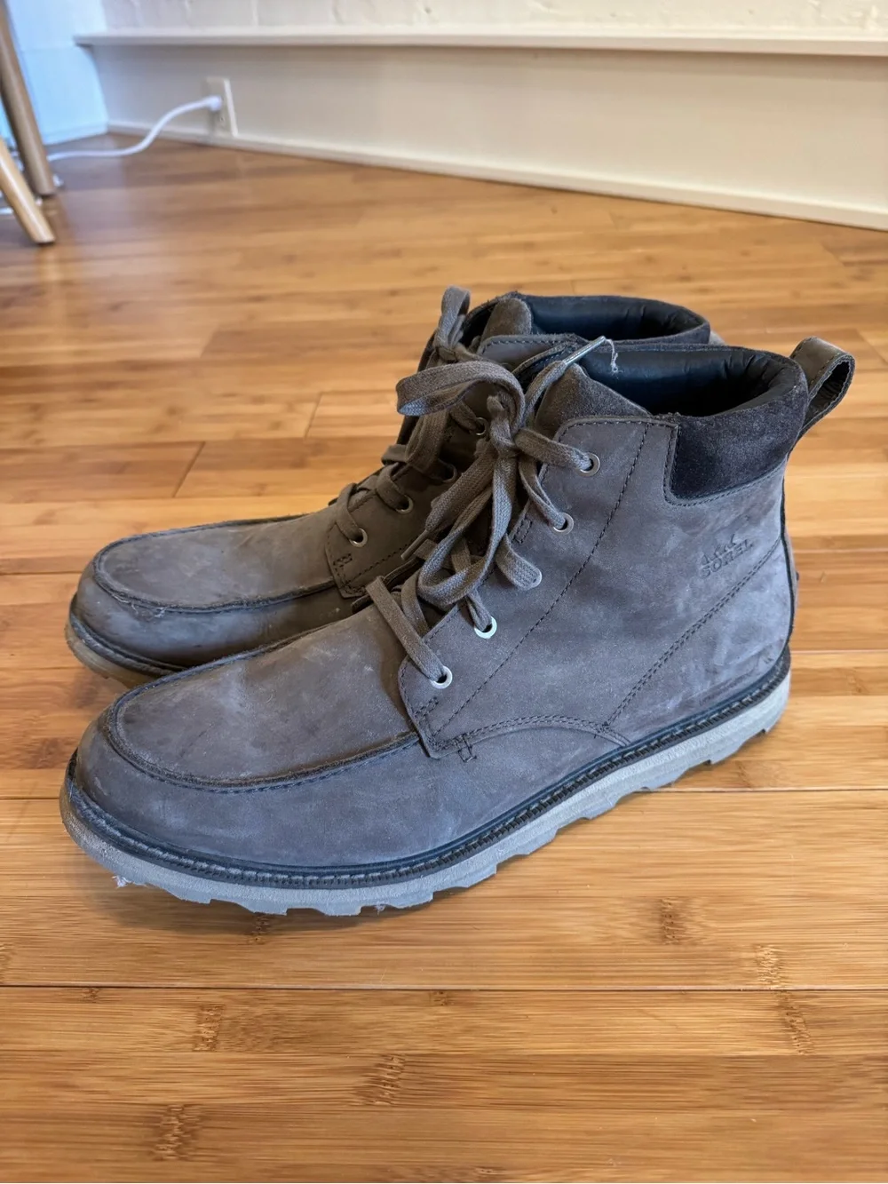 SOREL Gray Madson II Waterproof Moc Toe Boots - SIZE 15 Men’s